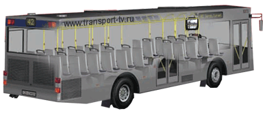 Автобус с рекламным монитором-телевизором Транспортного ТВ